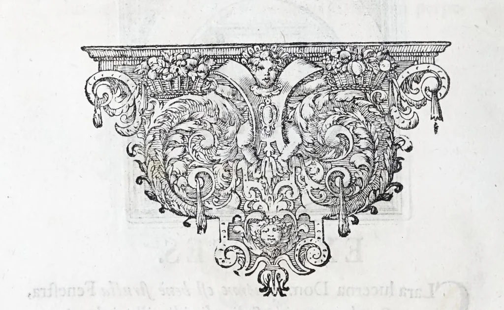 An illustration from Quinquagena symbolorum heroica, in praecipua capita et dogmata S. regulae sanctissimi monachorum patris et legislatoris Benedicti, omnium justorum spiritu pleni : ad recolligendum animum horis succisivis concepta, et exegesibus brevibus metrico-prosaicis asceticis illustrata, 1741, leaf 94