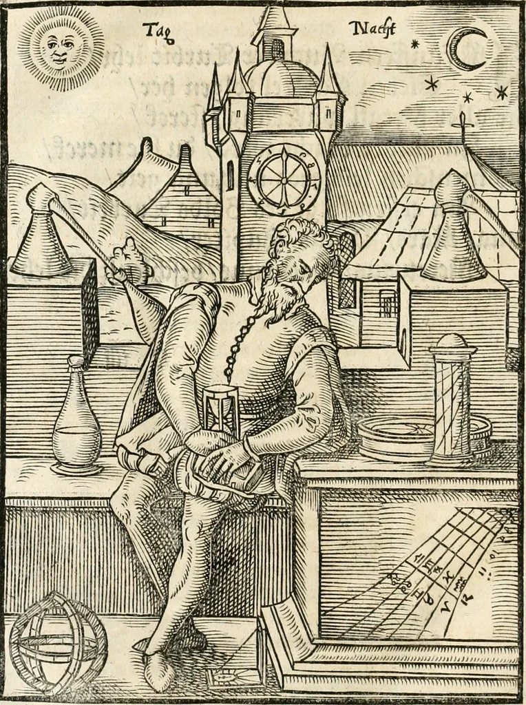 An illustration from Quinta essentia, das ist, Die höchste Subtilitet, Krafft vnd Wirckung, beyder der fürtrefflichsten, vnd menschlichem Geschlecht am nützlichsten Künsten, der Medicin vnd Alchemy : auch wie nahe diese beyde mit Sipschafft gefreund vnd verwandt sind, vnd das eine ohn beystandt der andern nicht nütz sey, oder in den menschlichen Cörpern zu wircken kein Krafft habe : Vergleichung der alten und newen Medicin, vnd wie alle Subtiliteten ausgezogen, die Element geschieden, alle Corpora gemutirt ... : jetzt von newem, sampt Eröffnung der vertunckelten Sententz, Wort vnd Namen, gemehret vnd gebessert, 1574, leaf 131