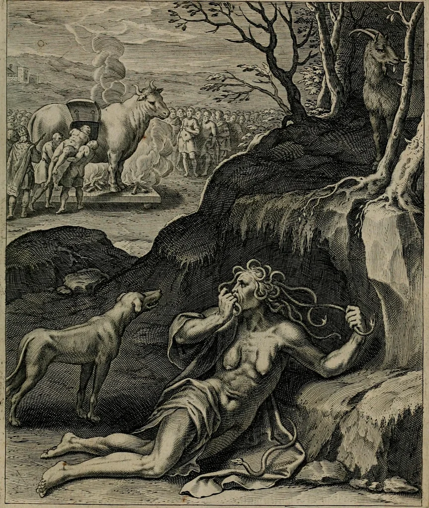 An illustration from Quinti Horatii Flacci emblemata : imaginibus in aes incisis, notisq[ue], illustrata, 1612, leaf 100