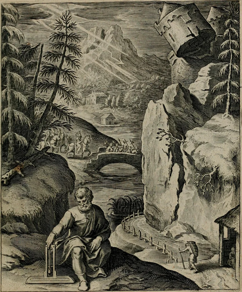 An illustration from Quinti Horatii Flacci emblemata : imaginibus in aes incisis, notisq[ue], illustrata, 1612, leaf 102