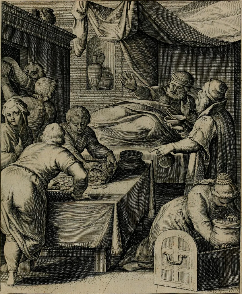 An illustration from Quinti Horatii Flacci emblemata : imaginibus in aes incisis, notisq[ue], illustrata, 1612, leaf 118