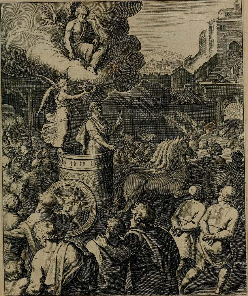 An illustration from Quinti Horatii Flacci emblemata : imaginibus in aes incisis, notisq[ue], illustrata, 1612, leaf 14