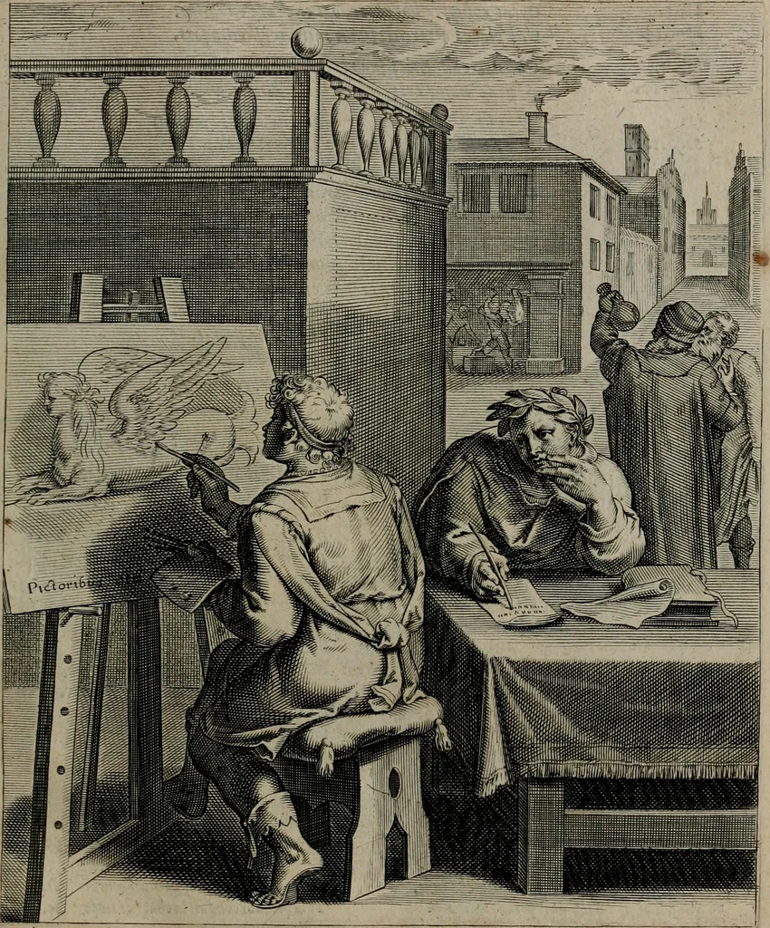 An illustration from Quinti Horatii Flacci emblemata : imaginibus in aes incisis, notisq[ue], illustrata, 1612, leaf 150
