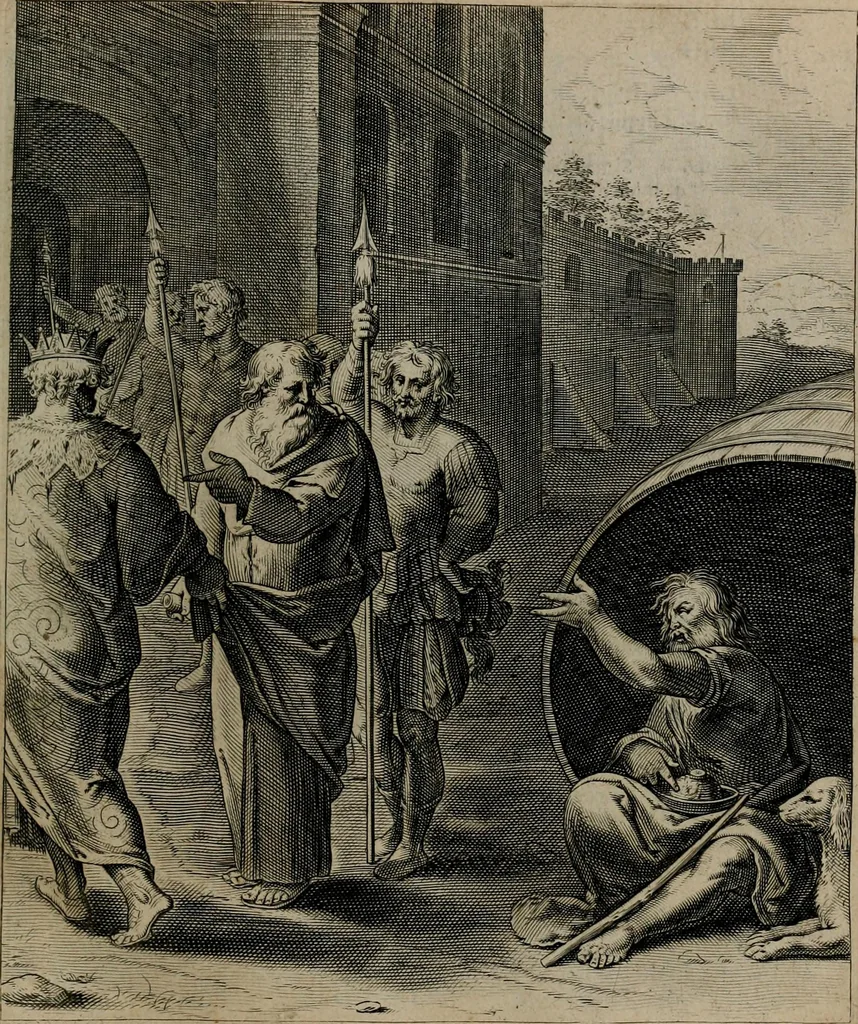 An illustration from Quinti Horatii Flacci emblemata : imaginibus in aes incisis, notisq[ue], illustrata, 1612, leaf 154