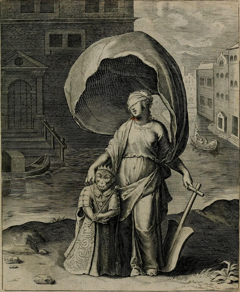 An illustration from Quinti Horatii Flacci emblemata : imaginibus in aes incisis, notisq[ue], illustrata, 1612, leaf 158