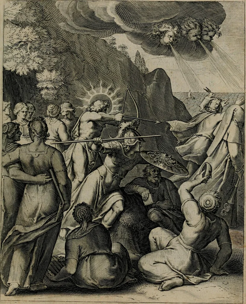 An illustration from Quinti Horatii Flacci emblemata : imaginibus in aes incisis, notisq[ue], illustrata, 1612, leaf 160
