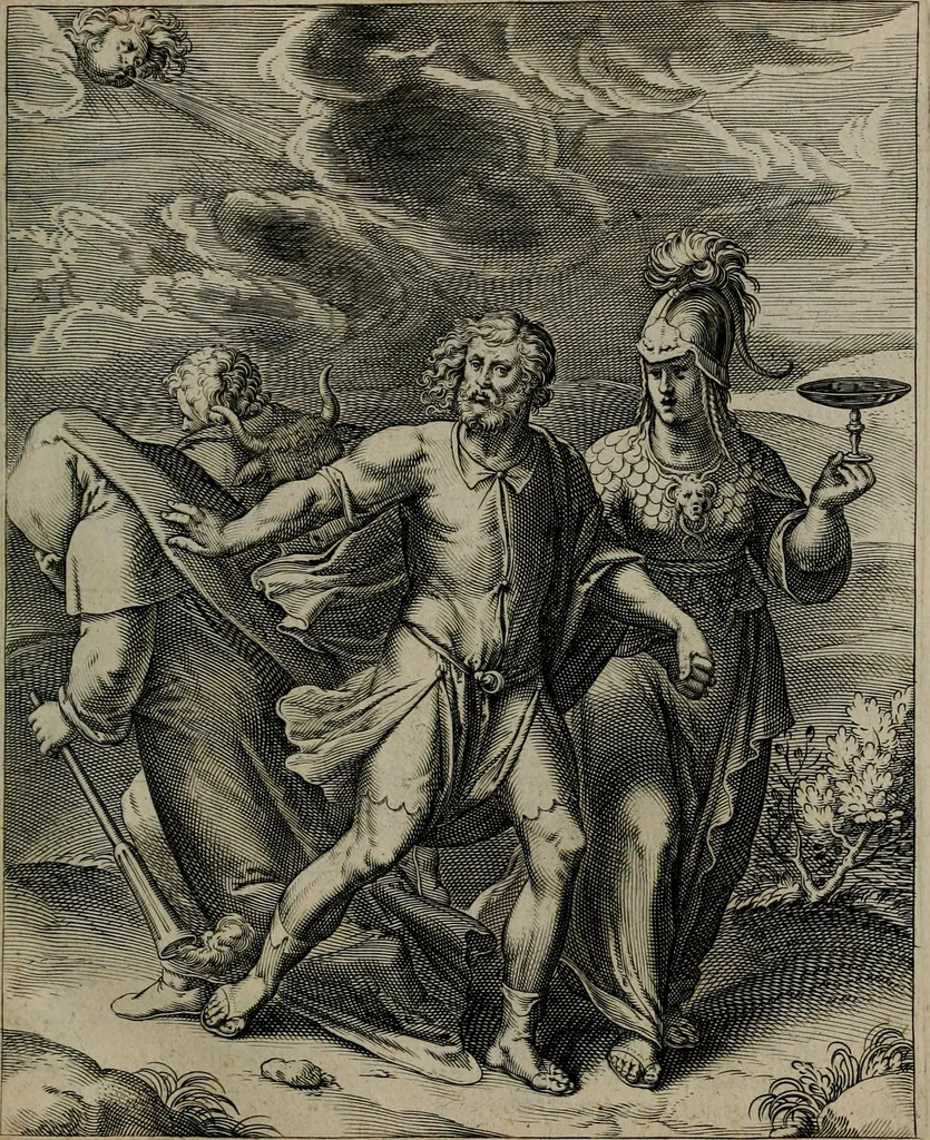 An illustration from Quinti Horatii Flacci emblemata : imaginibus in aes incisis, notisq[ue], illustrata, 1612, leaf 170