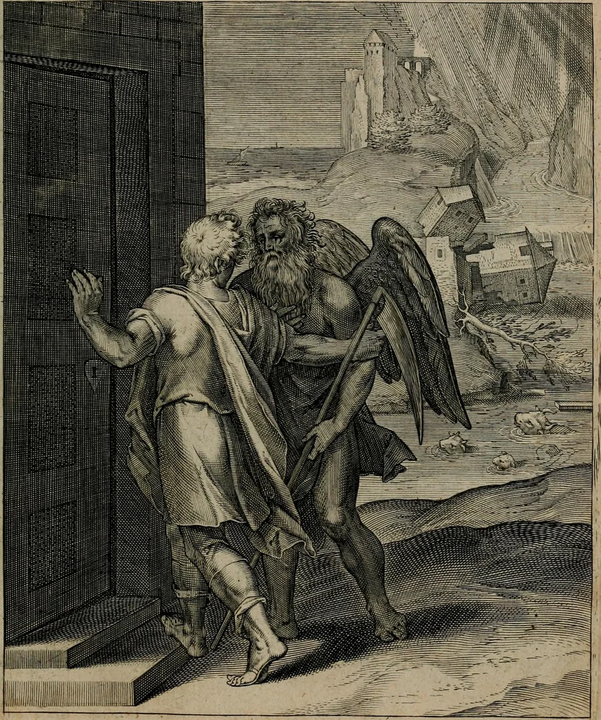 An illustration from Quinti Horatii Flacci emblemata : imaginibus in aes incisis, notisq[ue], illustrata, 1612, leaf 172