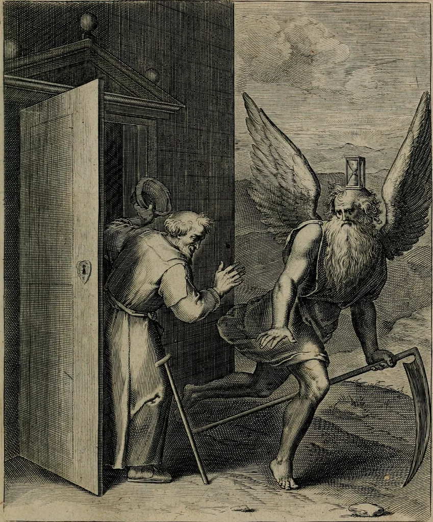 An illustration from Quinti Horatii Flacci emblemata : imaginibus in aes incisis, notisq[ue], illustrata, 1612, leaf 174