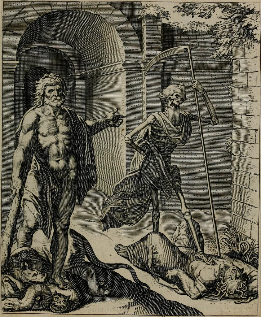 An illustration from Quinti Horatii Flacci emblemata : imaginibus in aes incisis, notisq[ue], illustrata, 1612, leaf 176