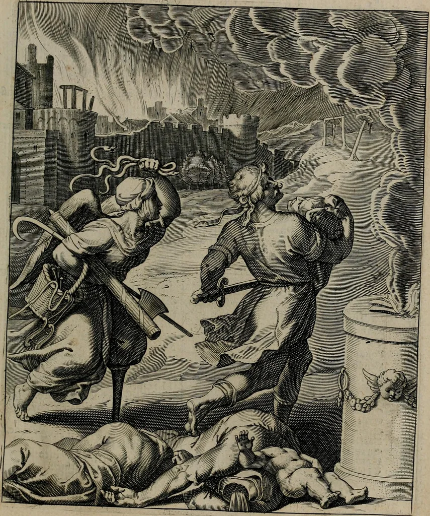 An illustration from Quinti Horatii Flacci emblemata : imaginibus in aes incisis, notisq[ue], illustrata, 1612, leaf 184