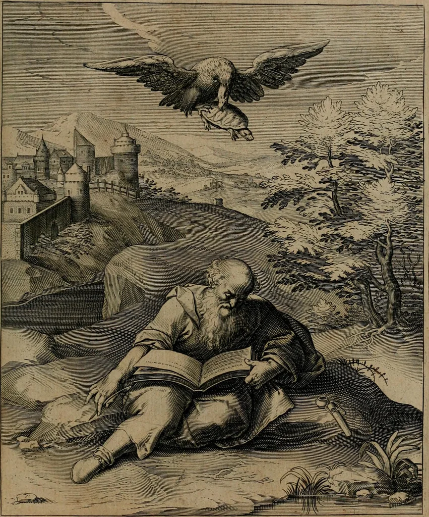 An illustration from Quinti Horatii Flacci emblemata : imaginibus in aes incisis, notisq[ue], illustrata, 1612, leaf 188