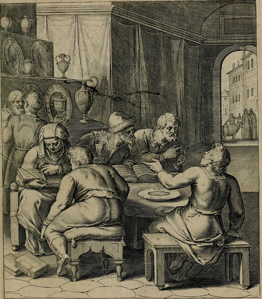 An illustration from Quinti Horatii Flacci emblemata : imaginibus in aes incisis, notisq[ue], illustrata, 1612, leaf 68