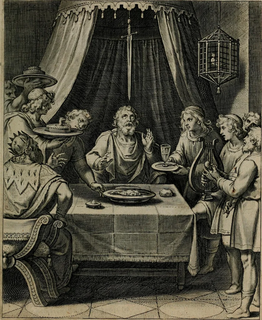 An illustration from Quinti Horatii Flacci emblemata : imaginibus in aes incisis, notisq[ue], illustrata, 1612, leaf 78
