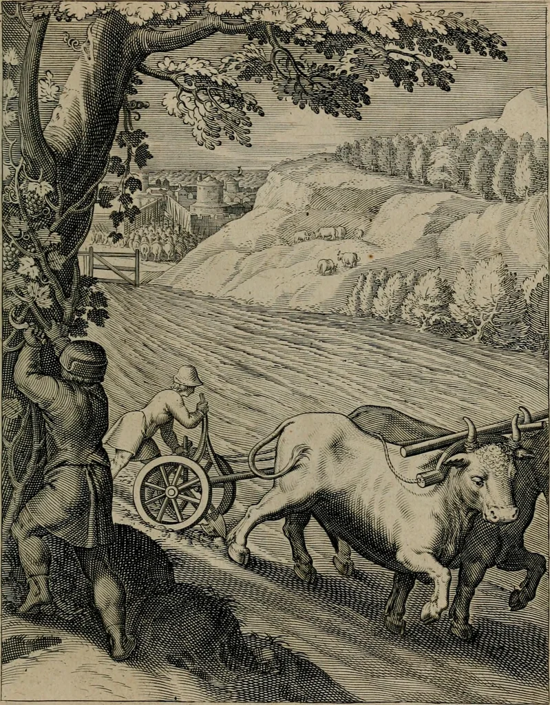 An illustration from Quinti Horatii Flacci emblemata : imaginibus in aes incisis, notisq[ue], illustrata, 1612, leaf 92