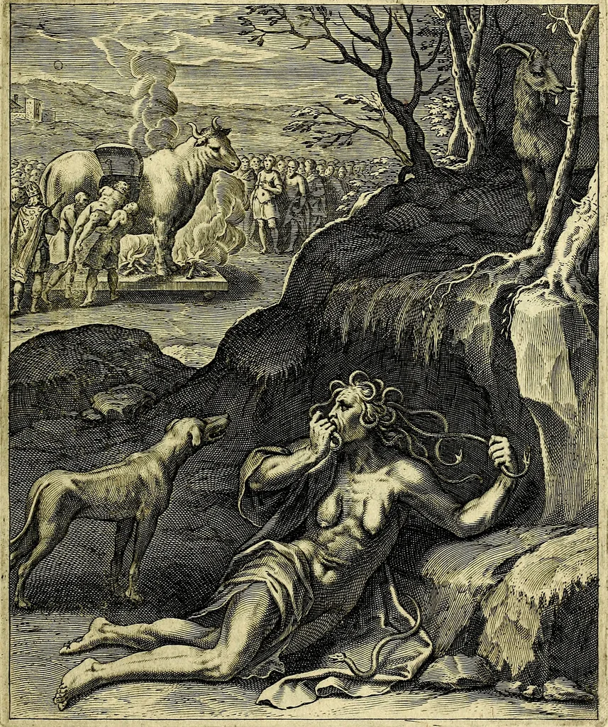 An illustration from Quinti Horatii Flacci emblemata imaginibus in æs incis, notisq́; illustrata, 1612, leaf 104