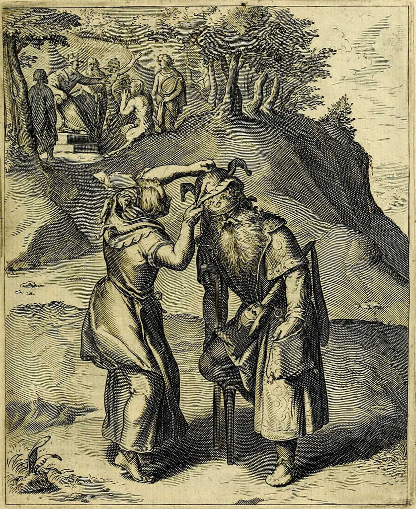 An illustration from Quinti Horatii Flacci emblemata imaginibus in æs incis, notisq́; illustrata, 1612, leaf 128