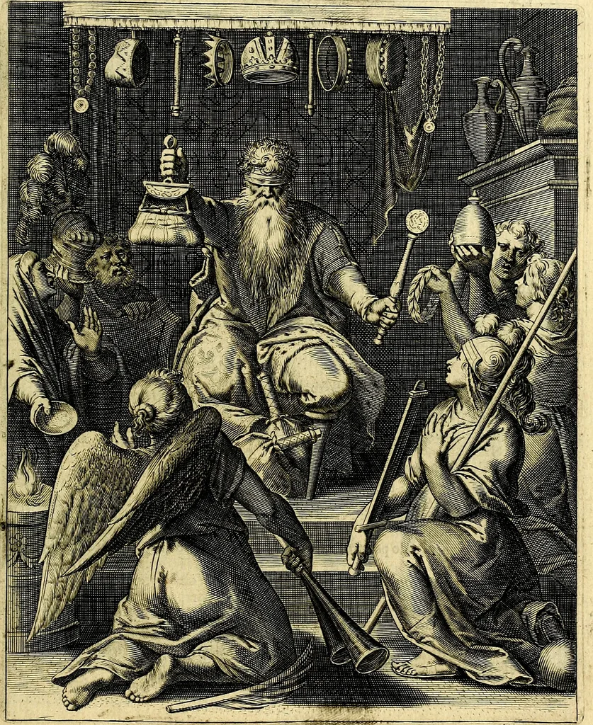 An illustration from Quinti Horatii Flacci emblemata imaginibus in æs incis, notisq́; illustrata, 1612, leaf 130