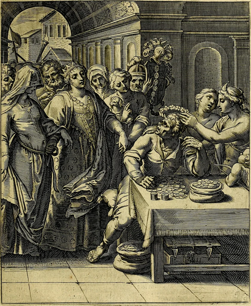 An illustration from Quinti Horatii Flacci emblemata imaginibus in æs incis, notisq́; illustrata, 1612, leaf 134