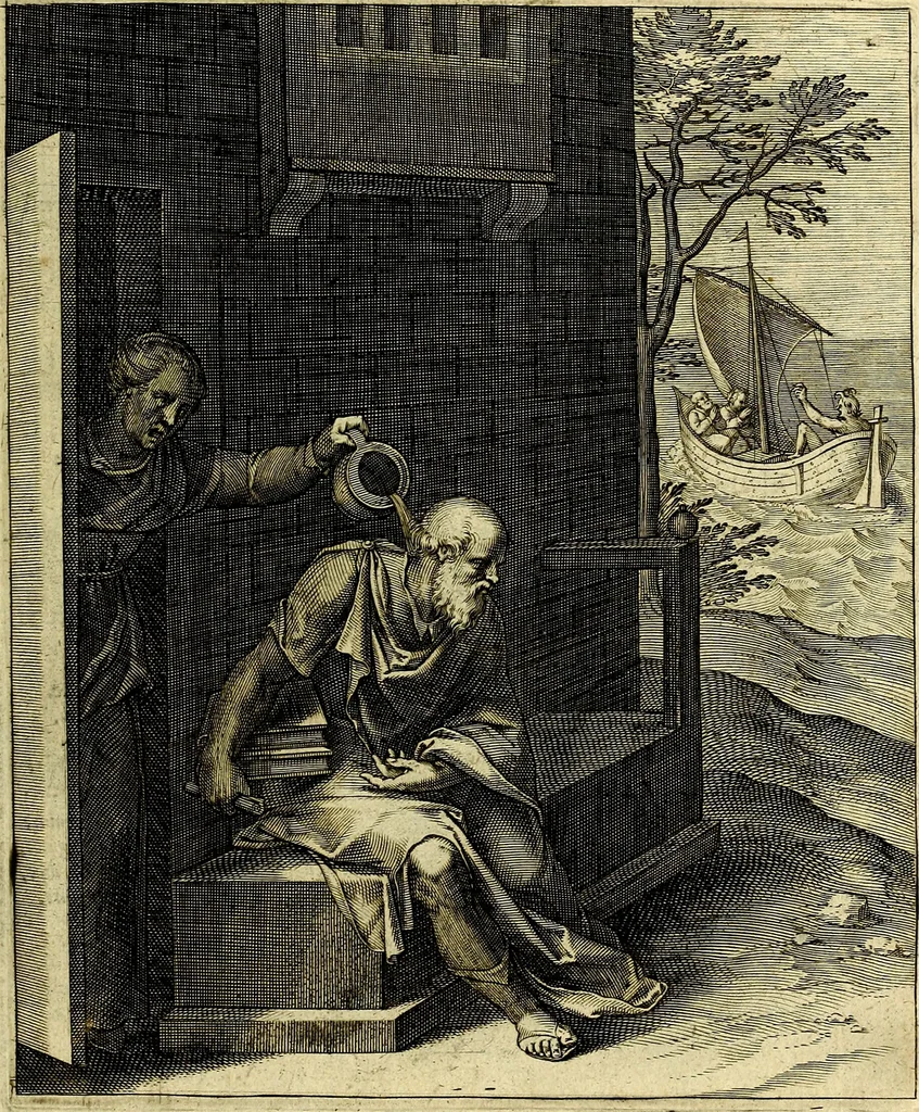 An illustration from Quinti Horatii Flacci emblemata imaginibus in æs incis, notisq́; illustrata, 1612, leaf 158