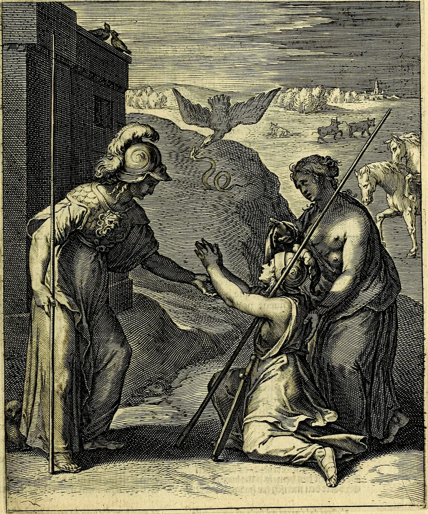 An illustration from Quinti Horatii Flacci emblemata imaginibus in æs incis, notisq́; illustrata, 1612, leaf 18