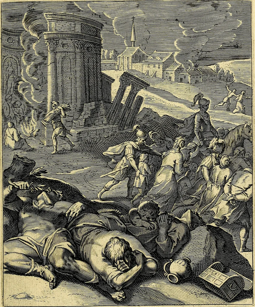 An illustration from Quinti Horatii Flacci emblemata imaginibus in æs incis, notisq́; illustrata, 1612, leaf 184