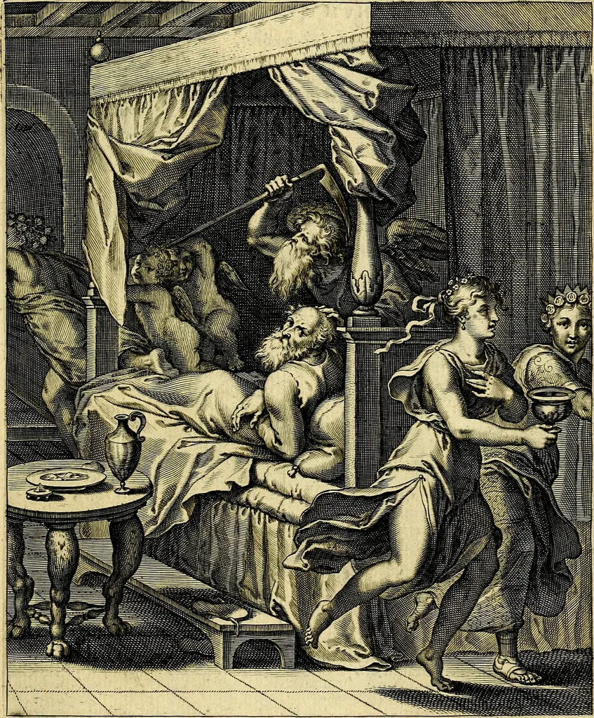 An illustration from Quinti Horatii Flacci emblemata imaginibus in æs incis, notisq́; illustrata, 1612, leaf 194
