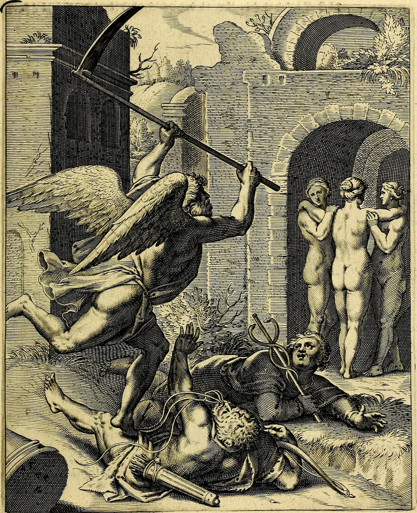 An illustration from Quinti Horatii Flacci emblemata imaginibus in æs incis, notisq́; illustrata, 1612, leaf 196