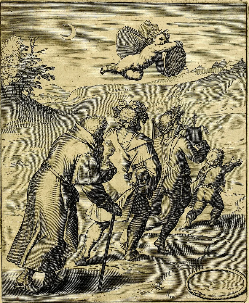 An illustration from Quinti Horatii Flacci emblemata imaginibus in æs incis, notisq́; illustrata, 1612, leaf 212