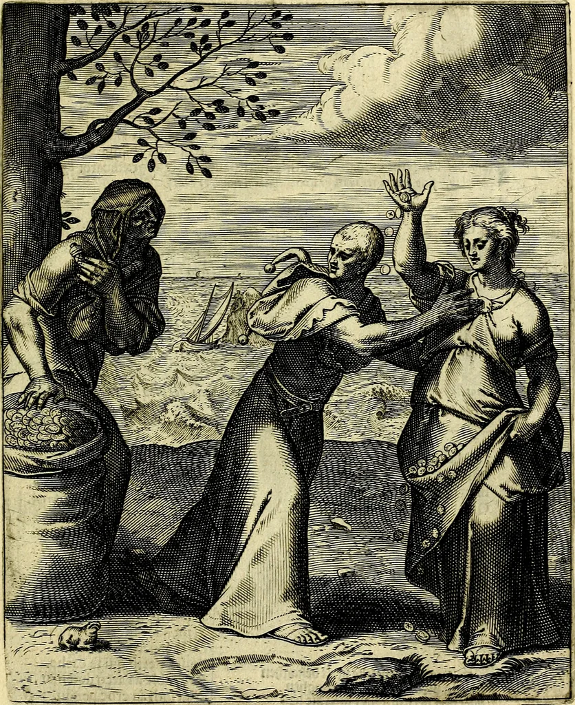 An illustration from Quinti Horatii Flacci emblemata imaginibus in æs incis, notisq́; illustrata, 1612, leaf 26
