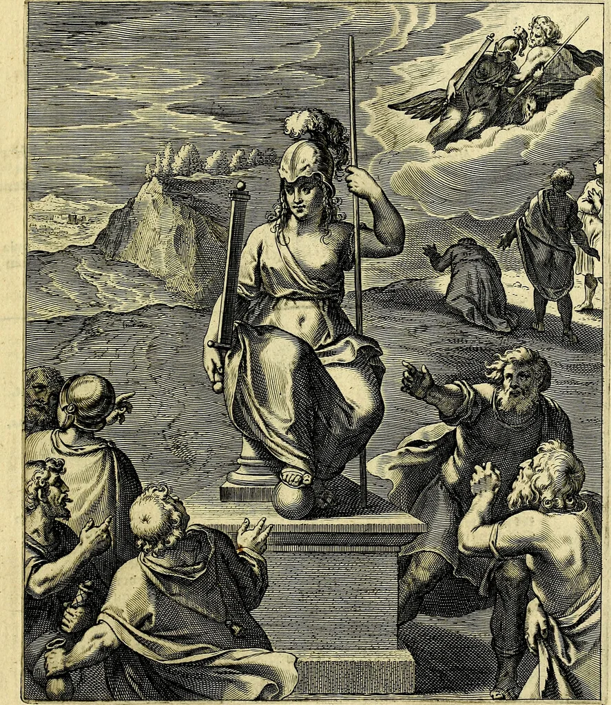An illustration from Quinti Horatii Flacci emblemata imaginibus in æs incis, notisq́; illustrata, 1612, leaf 30