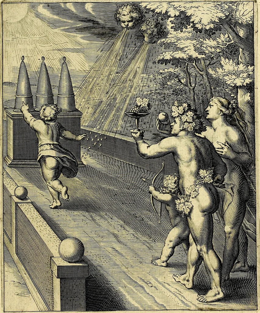 An illustration from Quinti Horatii Flacci emblemata imaginibus in æs incis, notisq́; illustrata, 1612, leaf 42