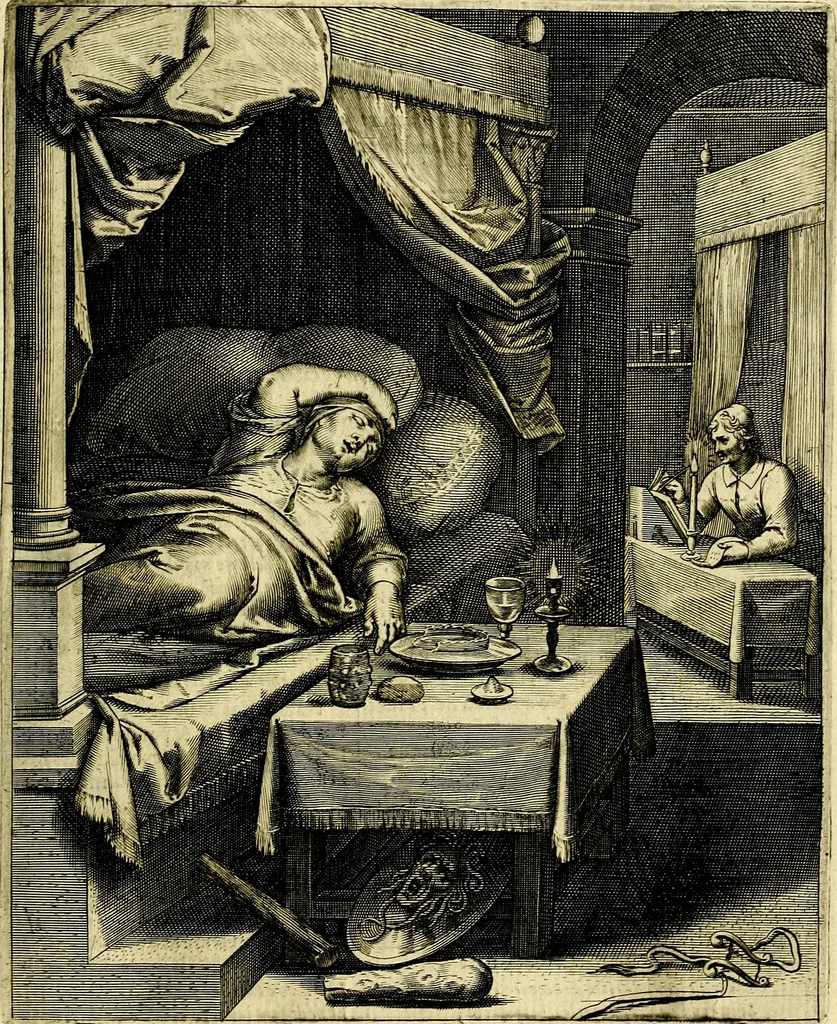 An illustration from Quinti Horatii Flacci emblemata imaginibus in æs incis, notisq́; illustrata, 1612, leaf 46