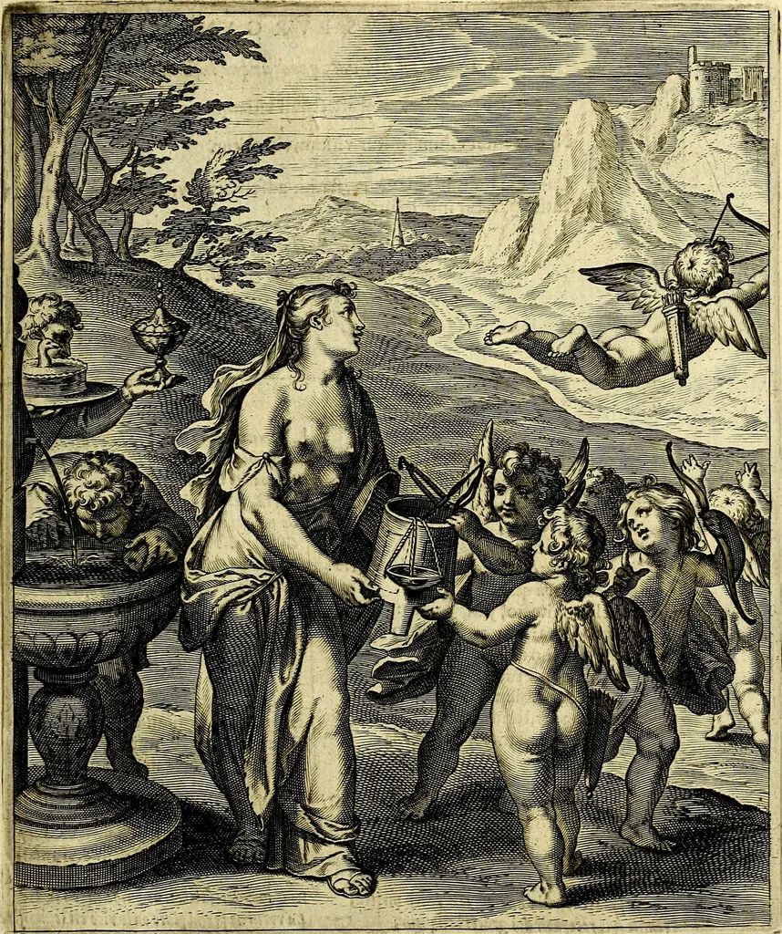 An illustration from Quinti Horatii Flacci emblemata imaginibus in æs incis, notisq́; illustrata, 1612, leaf 48