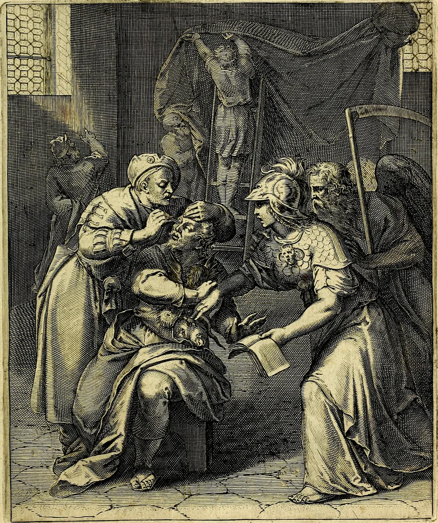 An illustration from Quinti Horatii Flacci emblemata imaginibus in æs incis, notisq́; illustrata, 1612, leaf 60