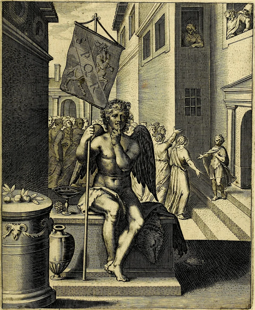 An illustration from Quinti Horatii Flacci emblemata imaginibus in æs incis, notisq́; illustrata, 1612, leaf 68