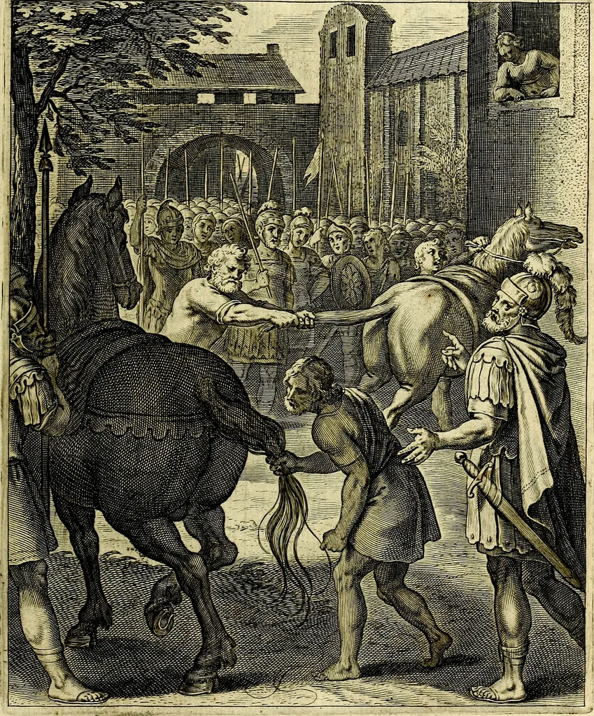 An illustration from Quinti Horatii Flacci emblemata imaginibus in æs incis, notisq́; illustrata, 1612, leaf 74