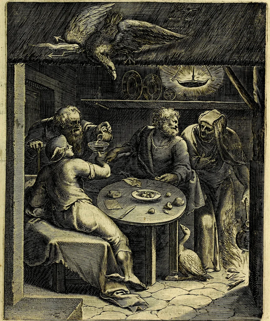 An illustration from Quinti Horatii Flacci emblemata imaginibus in æs incis, notisq́; illustrata, 1612, leaf 92