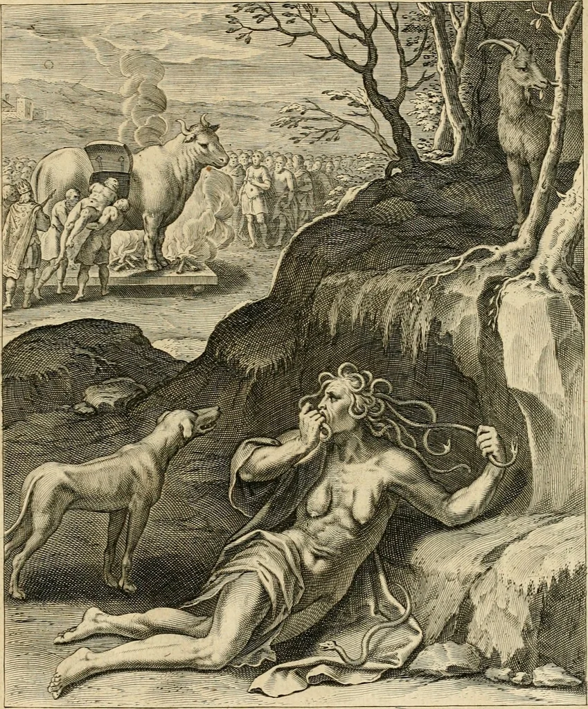 An illustration from Quinti Horatij Flacci Emblemata : imaginibus in aes incisis, notis[que] illustrata, 1612, leaf 100