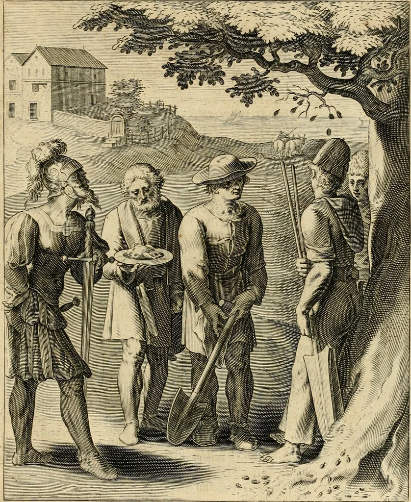 An illustration from Quinti Horatij Flacci Emblemata : imaginibus in aes incisis, notis[que] illustrata, 1612, leaf 104