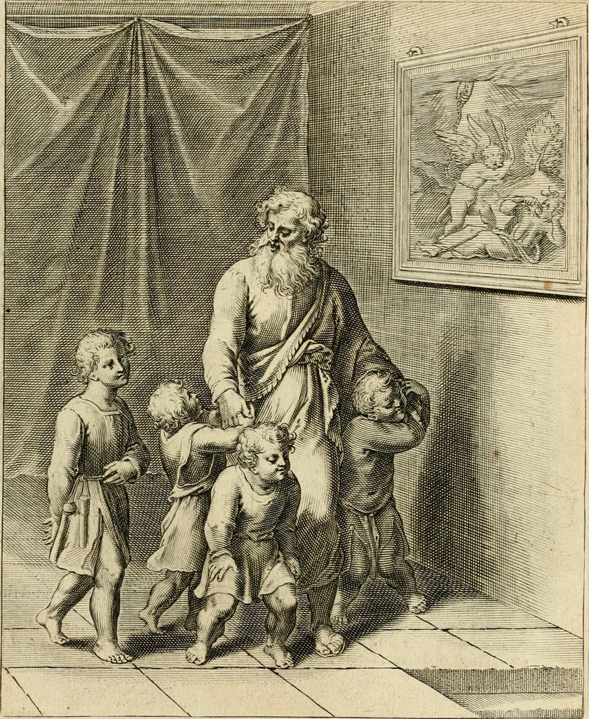 An illustration from Quinti Horatij Flacci Emblemata : imaginibus in aes incisis, notis[que] illustrata, 1612, leaf 144