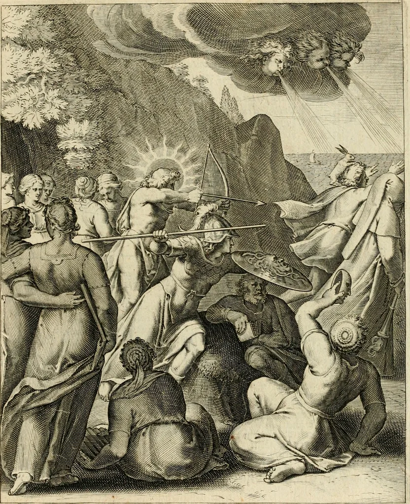 An illustration from Quinti Horatij Flacci Emblemata : imaginibus in aes incisis, notis[que] illustrata, 1612, leaf 160