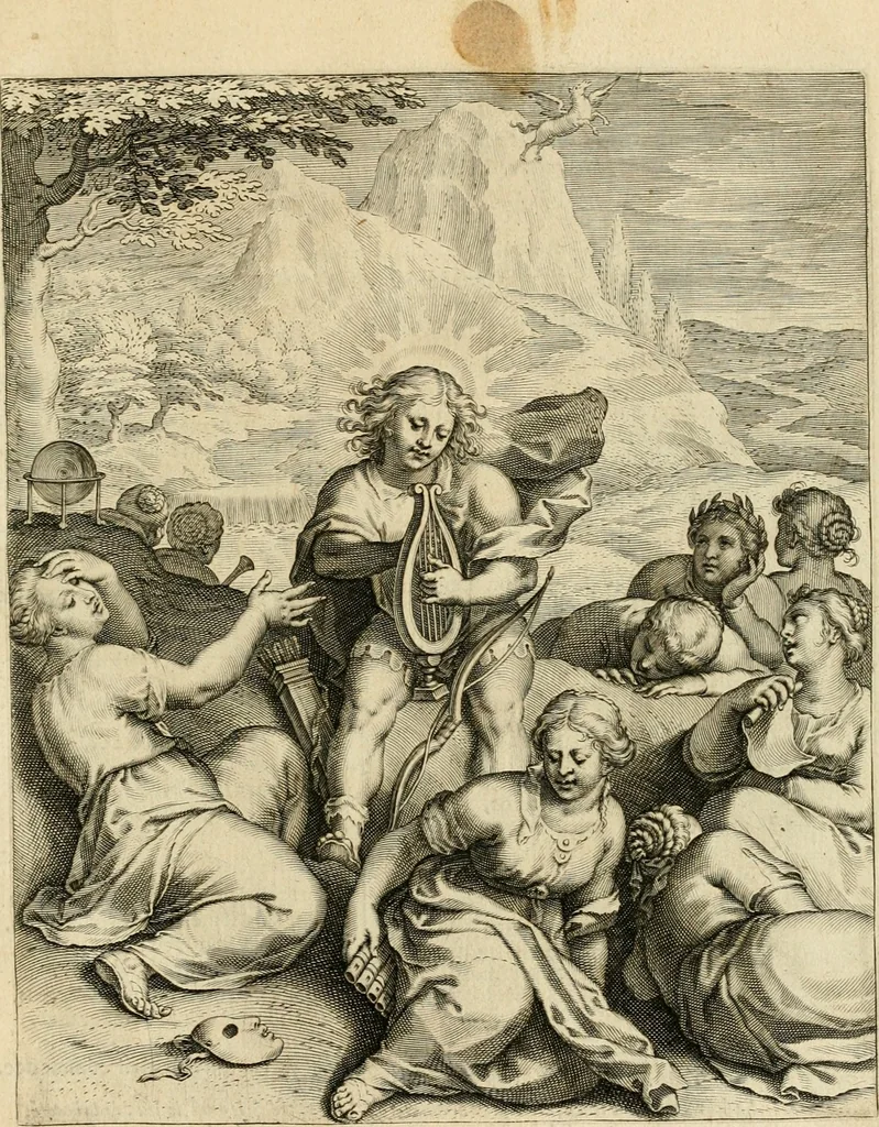 An illustration from Quinti Horatij Flacci Emblemata : imaginibus in aes incisis, notis[que] illustrata, 1612, leaf 164