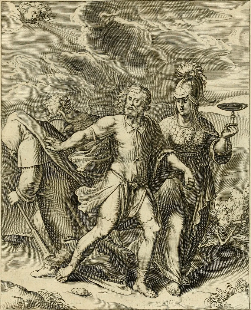 An illustration from Quinti Horatij Flacci Emblemata : imaginibus in aes incisis, notis[que] illustrata, 1612, leaf 170