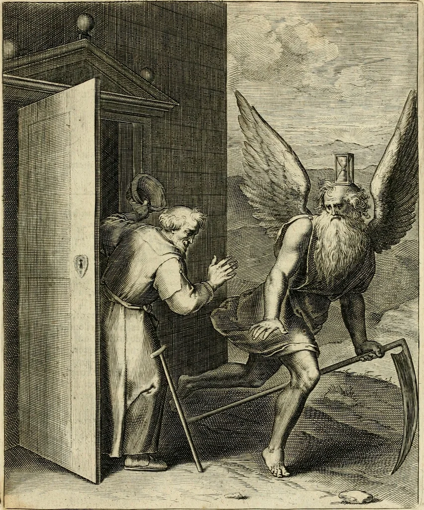 An illustration from Quinti Horatij Flacci Emblemata : imaginibus in aes incisis, notis[que] illustrata, 1612, leaf 174