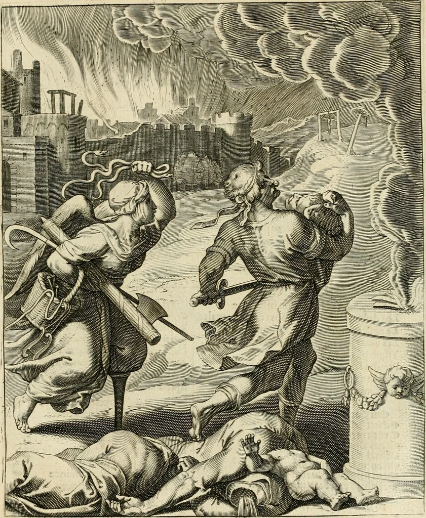 An illustration from Quinti Horatij Flacci Emblemata : imaginibus in aes incisis, notis[que] illustrata, 1612, leaf 184