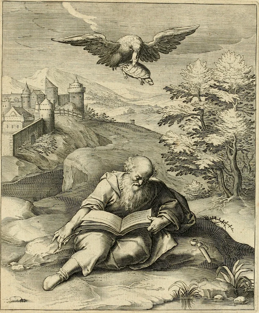 An illustration from Quinti Horatij Flacci Emblemata : imaginibus in aes incisis, notis[que] illustrata, 1612, leaf 188