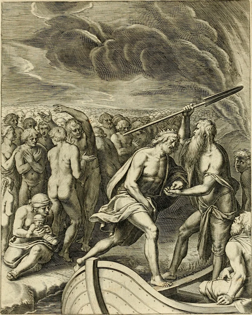 An illustration from Quinti Horatij Flacci Emblemata : imaginibus in aes incisis, notis[que] illustrata, 1612, leaf 202