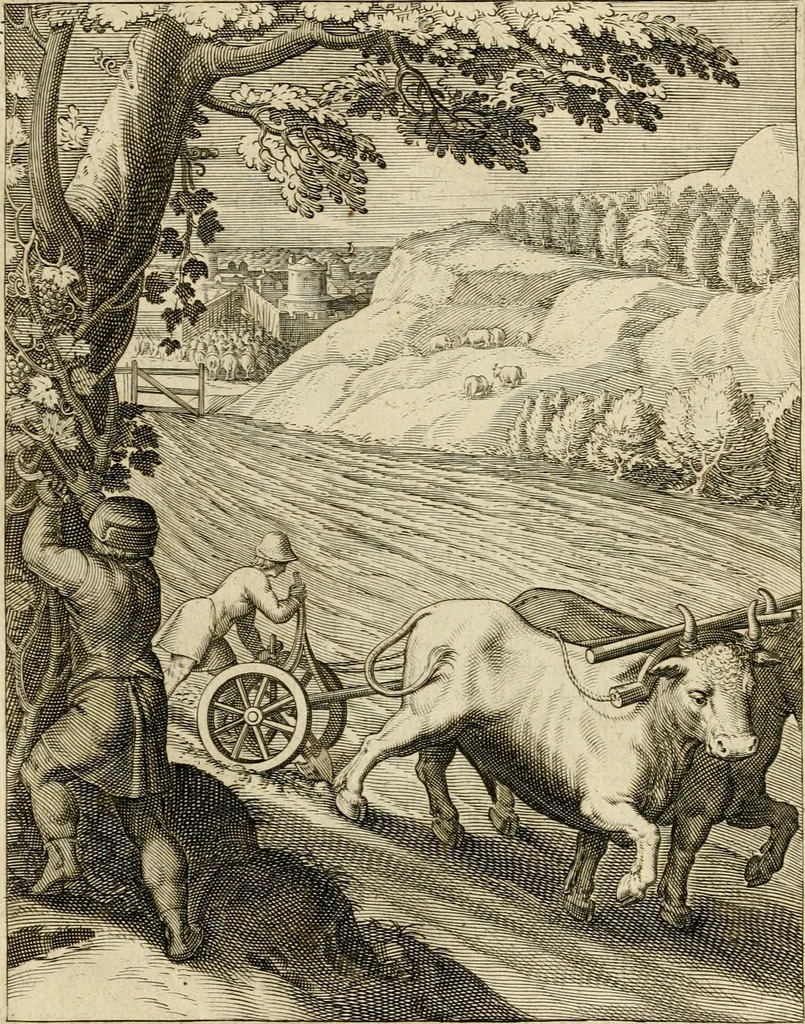 An illustration from Quinti Horatij Flacci Emblemata : imaginibus in aes incisis, notis[que] illustrata, 1612, leaf 92