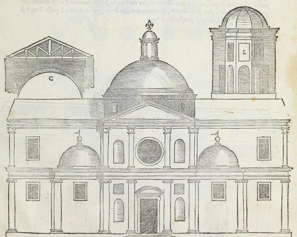 An illustration from Quinto libro d'architettura, 1551, leaf 27